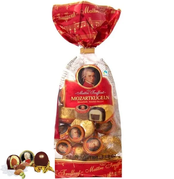 Цукерки Maitre Truffout Mozart Kugeln Mozartballs з марципаном 300г - 1