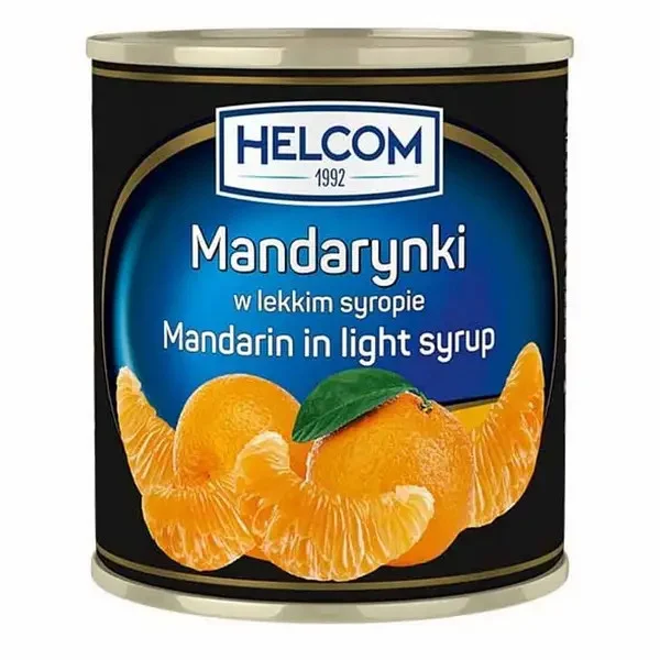 Мандарини дольками консервовані Helcom Mandarynki w lekkim syropie segmenty Mandarin in light syrup в сиропі 175г - 1