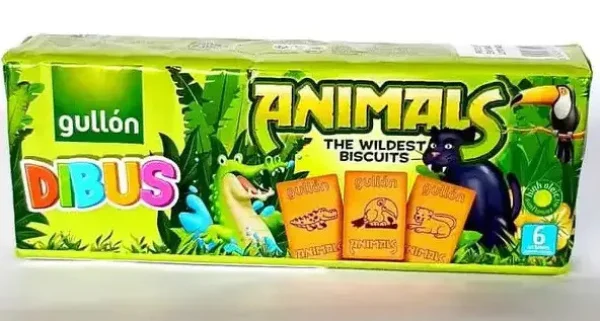 Дитяче печиво без пальмової олії Gullon Dibus Animals the wildest biscuits Дикі бісквіти 200г - 1