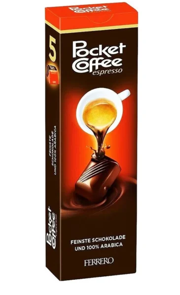 Шоколадні цукерки з кавою еспресо Ferrero Pocket Coffee Espresso 5шт набір 62г - 1