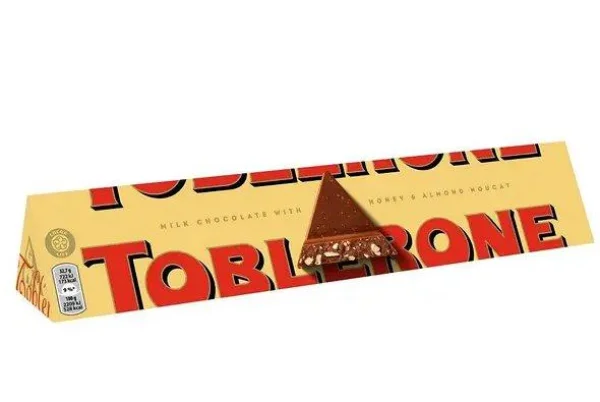 Шоколад молочний трикутний Toblerone з медово-мигдальною нугою 100г - 1