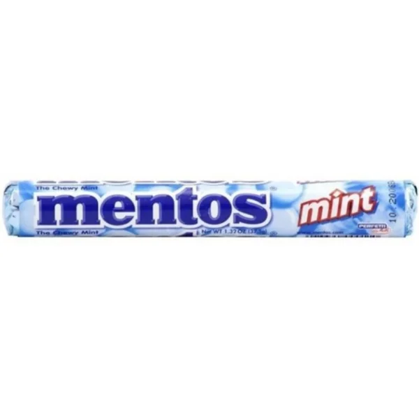 Цукерки жувальні Mentos Mint мята 20шт 37г - 1