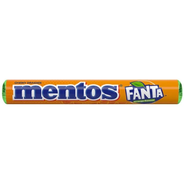 Цукерки жувальні Mentos Fanta фанта 20шт 37г - 1