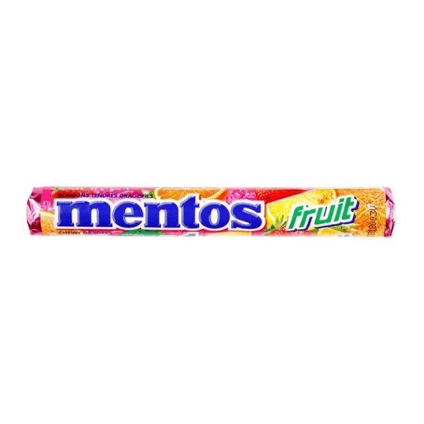 Цукерки жувальні Mentos Fruit фруктове асорті 20шт 37г - 1