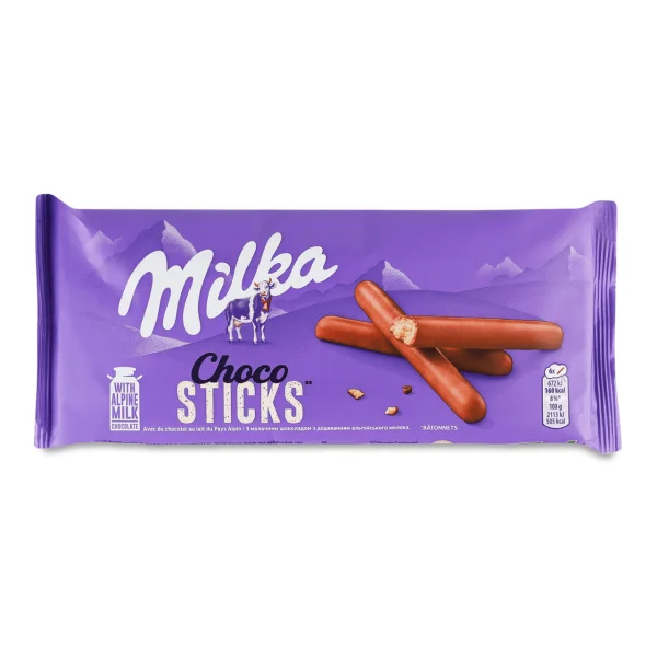 Печиво стіки Milka Choco Sticks палочки в шоколаді 6шт 112г - 1