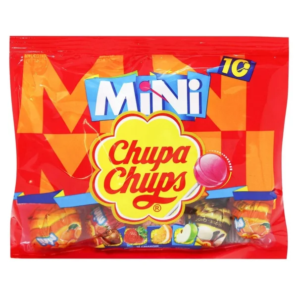 Карамель на палочках Міні Chupa Chups Mini 10шт чупа чупс фруктовий мікс 60г - 1