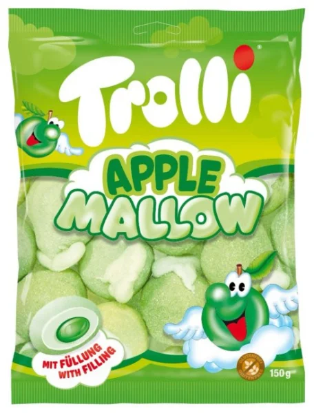 Зефір Trolli Apple Mallow Marshmallow маршмелоу з яблучною начинкою 150г - 1