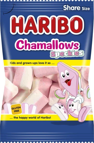 Зефір без глютену Haribo Chamallows speckies Gluten free Marshmallow маршмеллоу 175г - 1