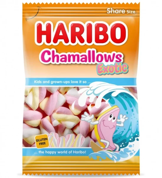 Зефір без глютену Haribo Chamallows Exotic Gluten free Marshmallow маршмеллоу 175г - 1