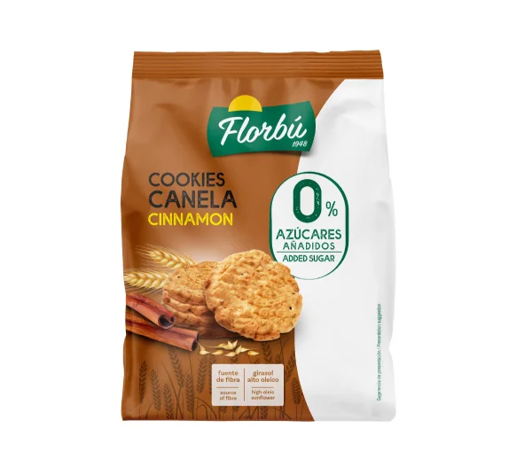 Печиво без цукру Florbu Cookies Canela Cinnamon кориця 130г - 1