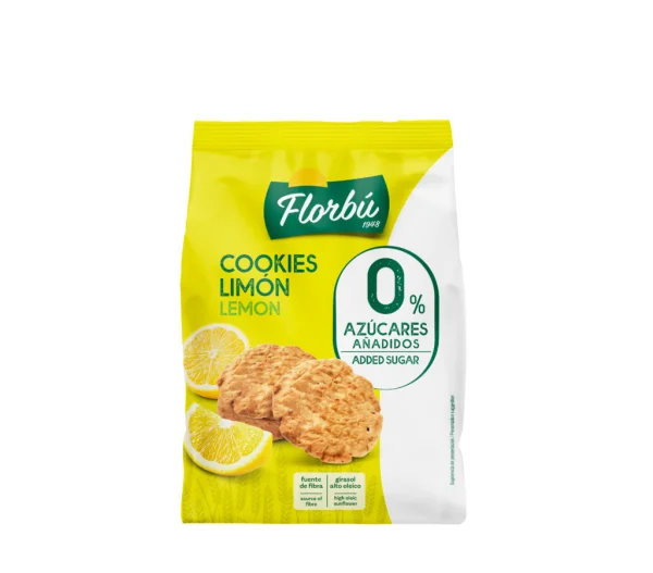 Печиво без цукру Florbu Cookies florbu cookies Limon lemon лимонні 130г - 1