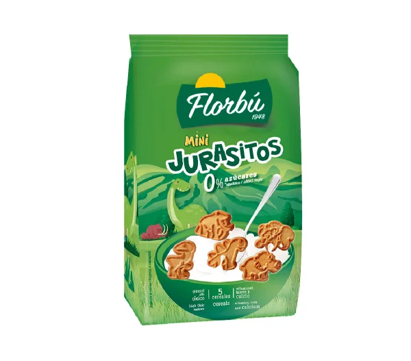 Печиво без цукру Florbu Mini Dinosaurs міні динозаври 400г - 2
