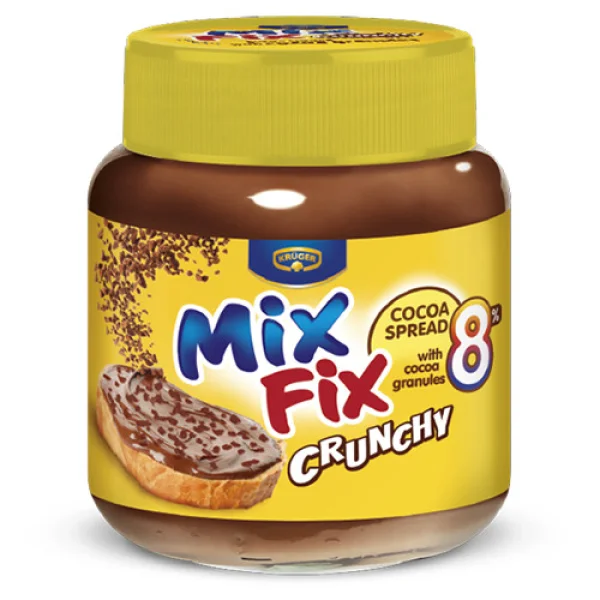 Шоколадна крем паста Kruger Mix Fix crunchy з гранулами какао 350г - 1