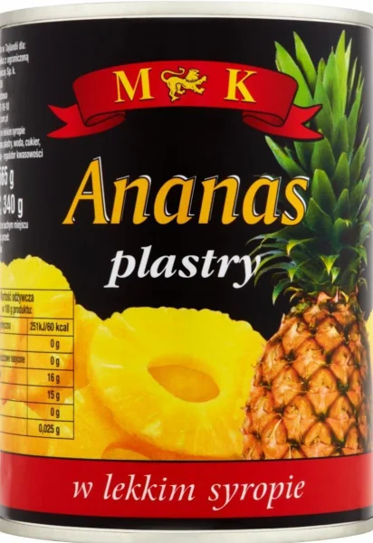 Кільця ананасу M&K Pineapple slices в світлому сиропі 340г - 1