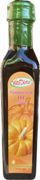 Олія з гарбуза холодного віджиму Vita D'or Pumpkin seed oil нерафінована 250мл - 1