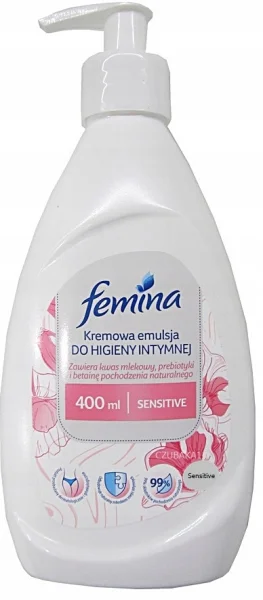 Емульсія для інтимної гігієни Femina Sensitive emulsija do higieny з дозатором 400мл - 1