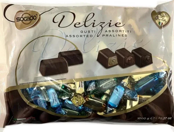 Шоколадні цукерки Socado Delizie Gusti Assortiti праліне асорті 1000г - 1