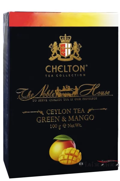 Чай зелений 100% Chelton Premium Noble House Ceylon Tea Green&Mango листовий з манго 100г - 1