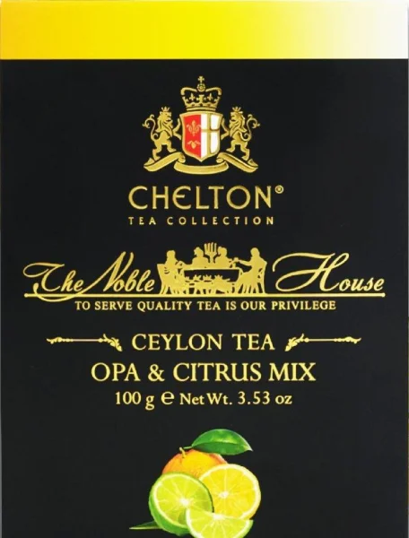 Чай цейлонський 100% Chelton Premium Noble House Opa&Citrus Mix чорний цитрусовий мікс 100г - 1