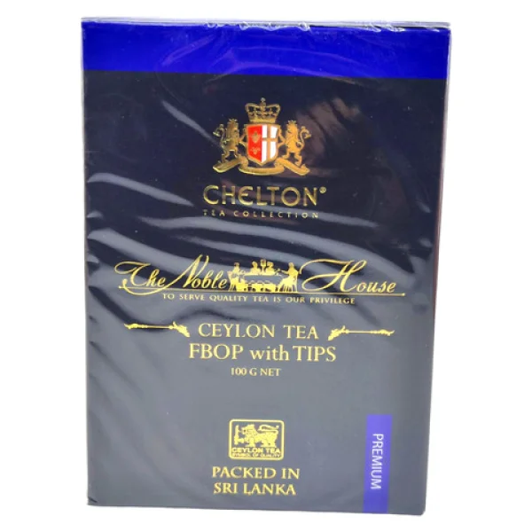Чай чорний 100% Chelton Premium Noble House Ceylon Tea Fbop&Tips з бруньками типсів листовий 100г - 1