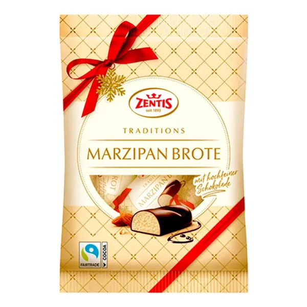Марципан в шоколаді Zentis Marzipan Brote Traditions 8шт 200г - 1