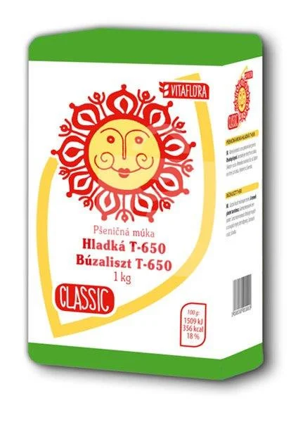 Борошно пшеничне вищого гатунку Vitafloora Classic Hladka T-650 дрібного помолу 1кг - 1