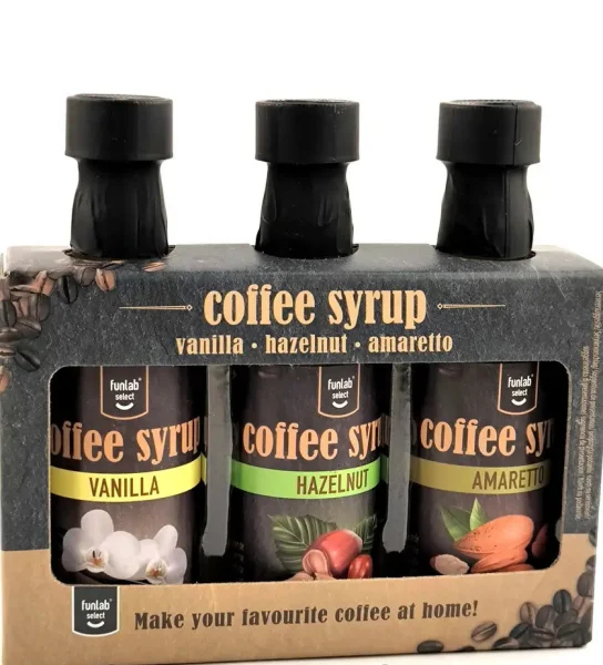 Набір міні сиропів до кави Funlab Select Coffee syrup Vanila&Hazelnut&Amaretto ваніль ліщина амаретто 3шт 135мл - 1