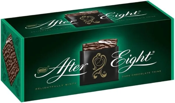 Шоколад чорний з Мятним кремом Nestle After Eight Mint Chocolate Thins Delightfully minty пластинки 30шт 200г - 2