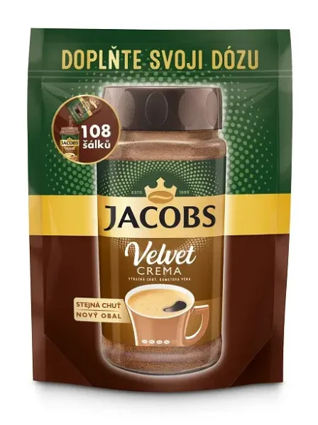 Кава розчинна Jacobs Velvet Темне обсмаження у мякій упаковці 180г - 1