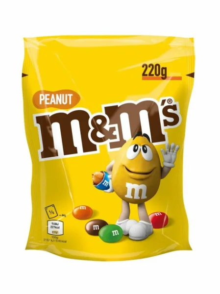 Драже шоколадне з арахісом M&Ms Peanut Chocolate з різнобарвним покриттям 220г - 1