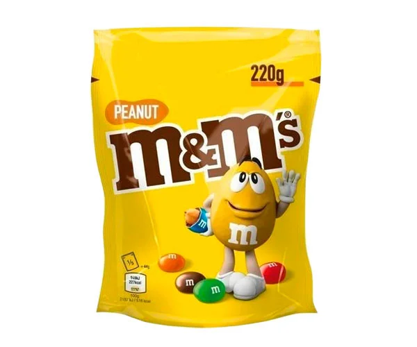 Драже шоколадне з арахісом M&Ms Peanut Chocolate з різнобарвним покриттям 220г - 2