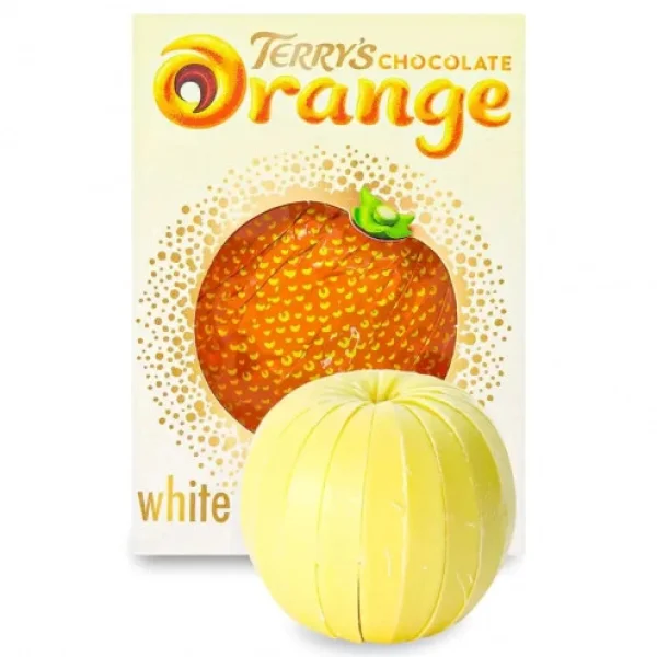 Шоколад у формі Апельсина вершковий Terrys Chocolate Orange White Білий 147г - 1