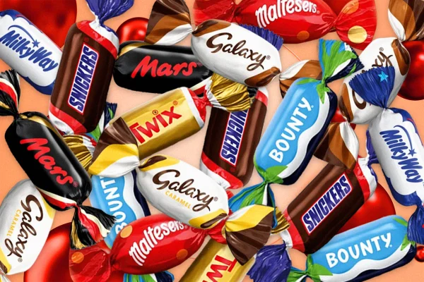 Набір шоколадних Цукерок Святковий Подарунок Mars Celebrations Mix Big Селебрейшн Святкування асорті Пластик Бокс 600г - 2