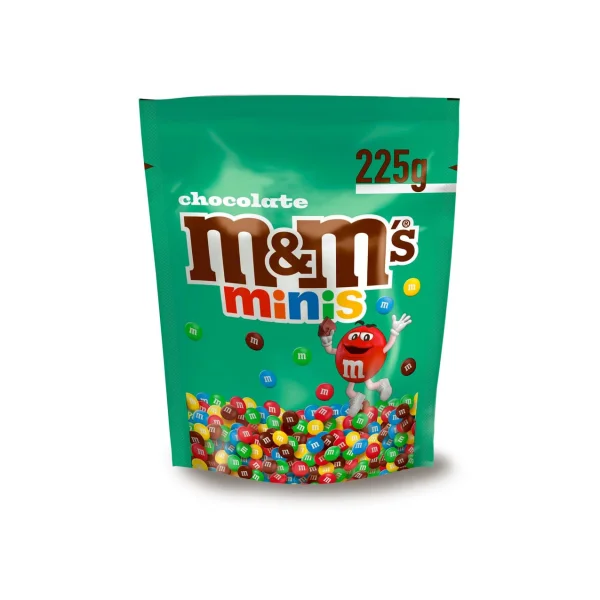 Драже шоколадне міні M&Ms Minis Chocolate з різнобарвним покриттям 225г - 1