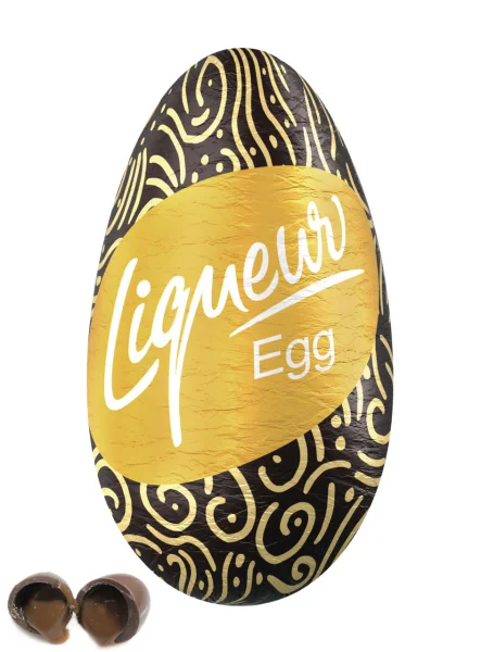 Шоколадне яйце без підвіски Figaro Liqueur Egg Фігаро яєчний смак з лікером 27г - 1