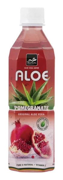 Напій негазований освіжаючий з Алое Вера Tropical Aloe Vera Drink Pomegranate з соком Граната 500мл - 1