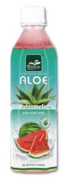 Напій негазований освіжаючий з Алое Вера Tropical Aloe Vera Drink Watermelon з соком кавуна 500мл - 1