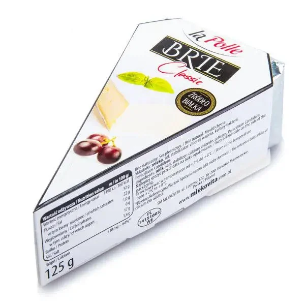 Сир із білою цвіллю Mlekpol La Polle Brie Classic Брі класичний мякий 125г - 1