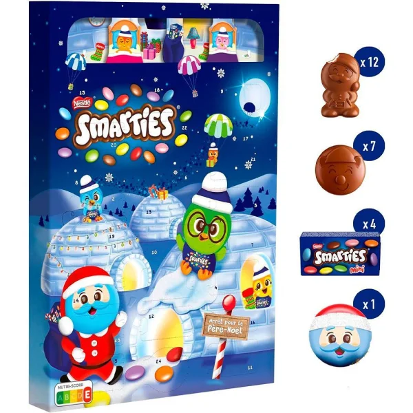 Набір Подарунок Новорічний Адвент календар Nestle Smarties Adventskalender Шоколадні цукерки Дитячий 194г - 3