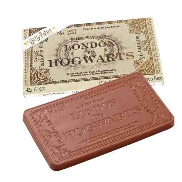 Батончик з Чорним шоколадом та печивом з какао Witor's Harry Potter Biglietto Per Hogwarts Білет на поїзд у Хогвардс 6шт 126г - 3
