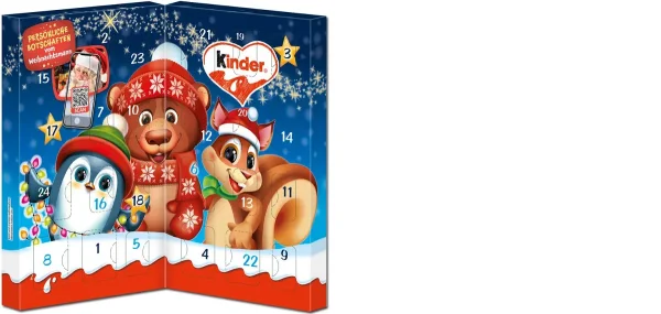 Набір Подарунок Новорічний Квест Адвент календар Kinder Advent Calendar Quest Childrens Mix Шоколадні цукерки Дитячий 113г - 2
