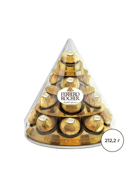Цукерки Подарунок Ferrero Rocher the Golden Experience Пірамідка фереро роше Золотий досвід 212г - 1