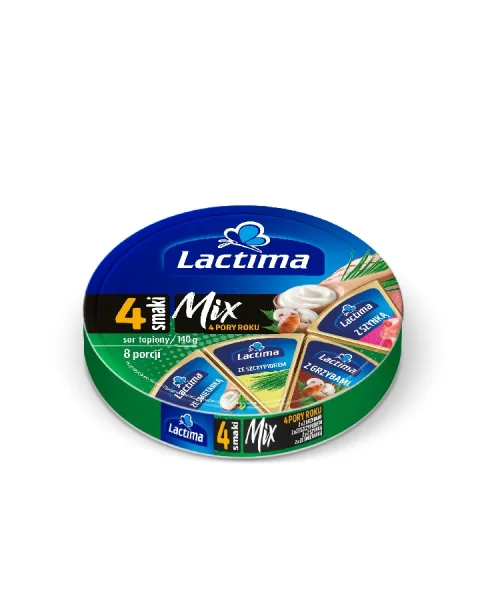 Сир плавлений трикутник Мікс Lactima Mix 4 Smaki pory roku чотири смаки Пори року 8шт 140г - 2