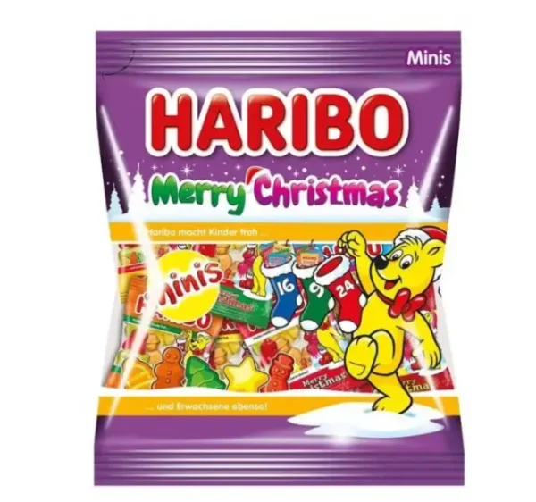 Цукерки желейні жувальні Різдвяні Haribo Merry Christmas Mix суміш фруктів асорті 24шт 250г - 1