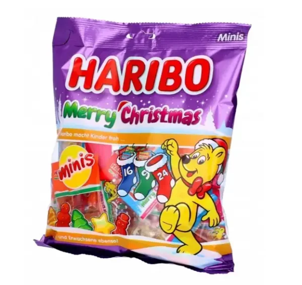Цукерки желейні жувальні Різдвяні Haribo Merry Christmas Mix суміш фруктів асорті 24шт 250г - 2
