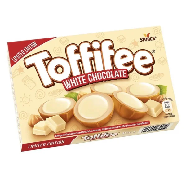 Цукерки з білого шоколаду Storck Toffifee White Chocolate Тофіфе Уайт з лісовими горіхами 15шт 125г - 1