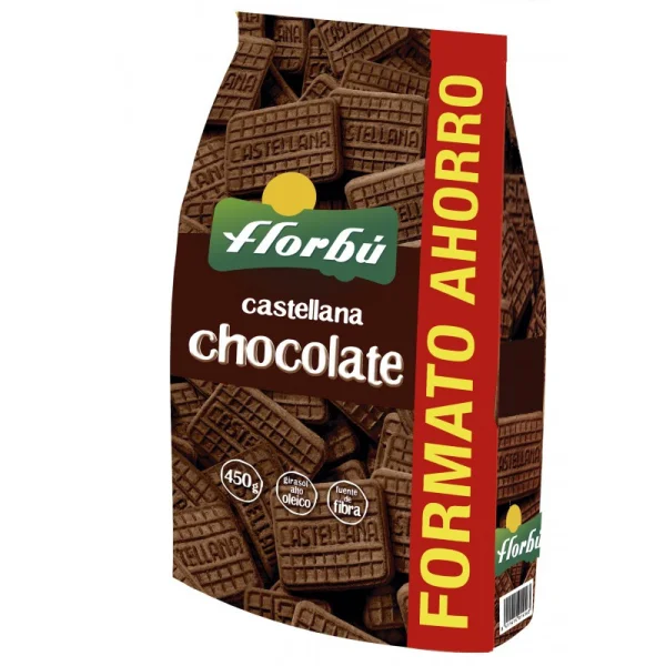 Печиво з какао та шоколадом Florbu Castellana Chocolate Cookies галети Флорбу Кастеллана 450г - 1
