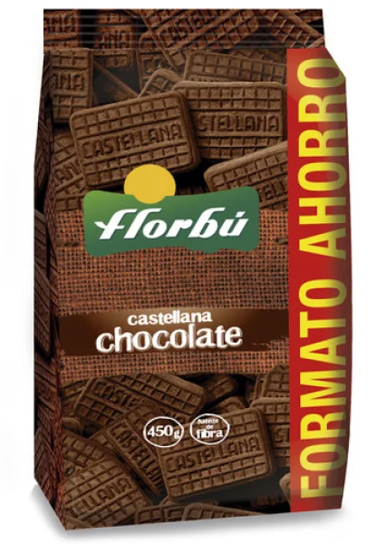 Печиво з какао та шоколадом Florbu Castellana Chocolate Cookies галети Флорбу Кастеллана 450г - 2