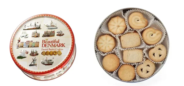Печиво вершкове Асорті Jacobsens Bakery Beatiful Denmark Danish Butter Cookies подарунковий Бокс 454г - 1