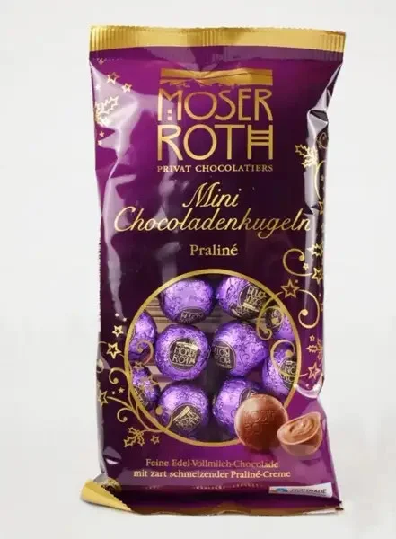 Шоколадні кульки Moser з праліне moser roth mini chocoladenkugeln praline 150г - 1